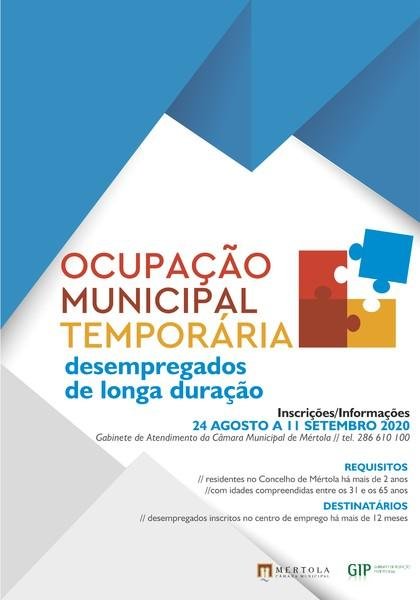 Mértola – Programa de Desempregados de Longa Duração e Jovens
