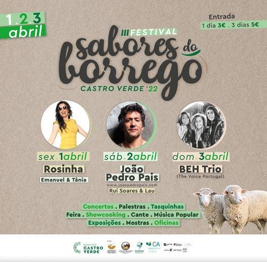 Castro Verde com grande cartaz de espetáculos no Festival “Sabores do Borrego”