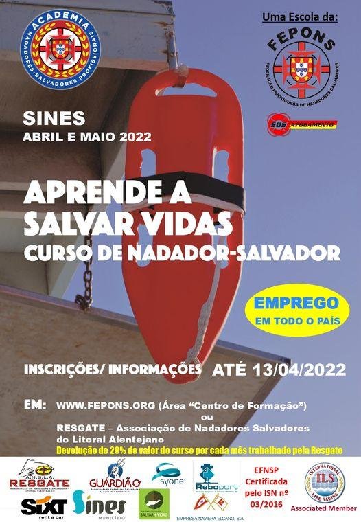 Inscrições abertas para curso de Nadadores Salvadores até 13 de abril