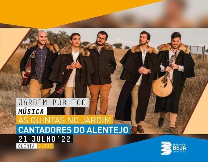 “Cantadores do Alentejo” atuam esta noite no jardim Público de Beja