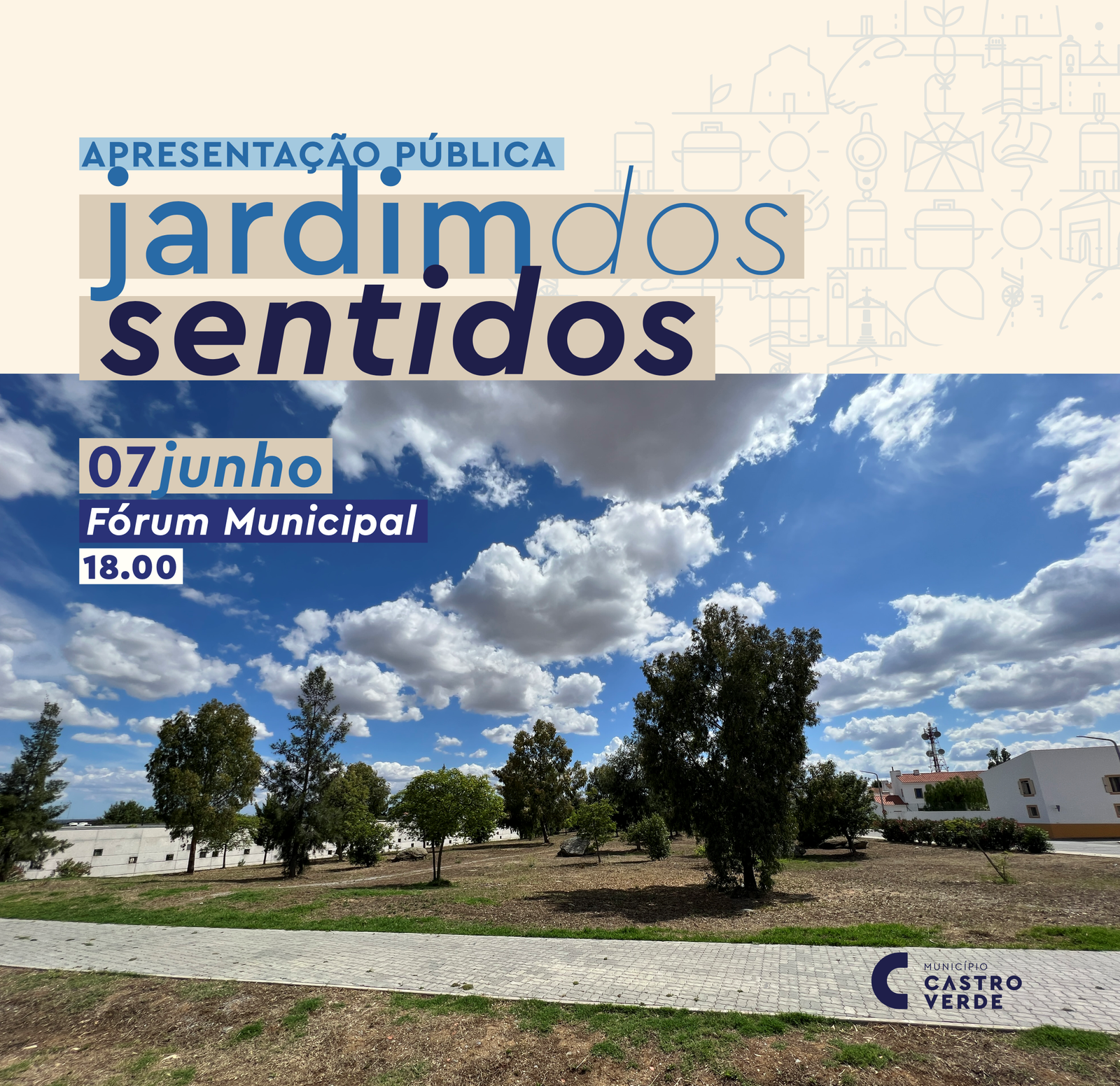 Câmara de Castro Verde apresenta esta quarta-feira projeto do “Jardim dos Sentidos”