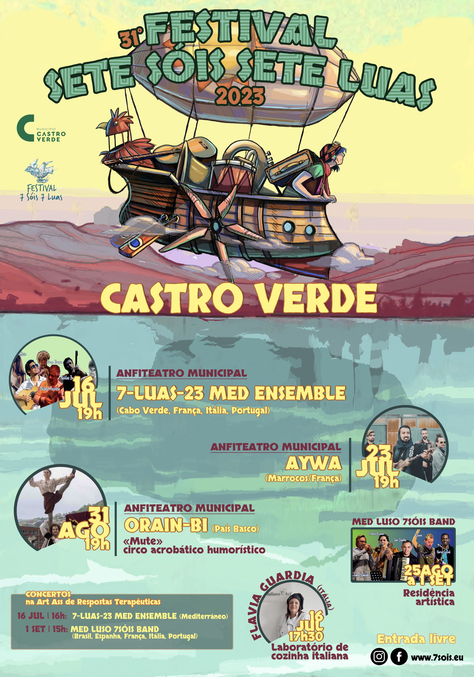 Castro Verde: FESTIVAL SETE SÓIS SETE LUAS arranca no próximo domingo