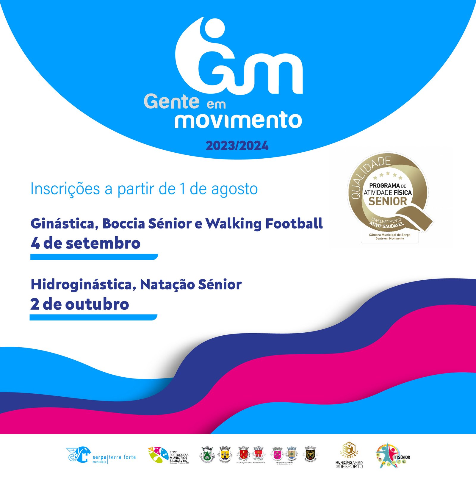 Serpa: Programa “Gente em Movimento” abre inscrições a partir do dia 1 de agosto