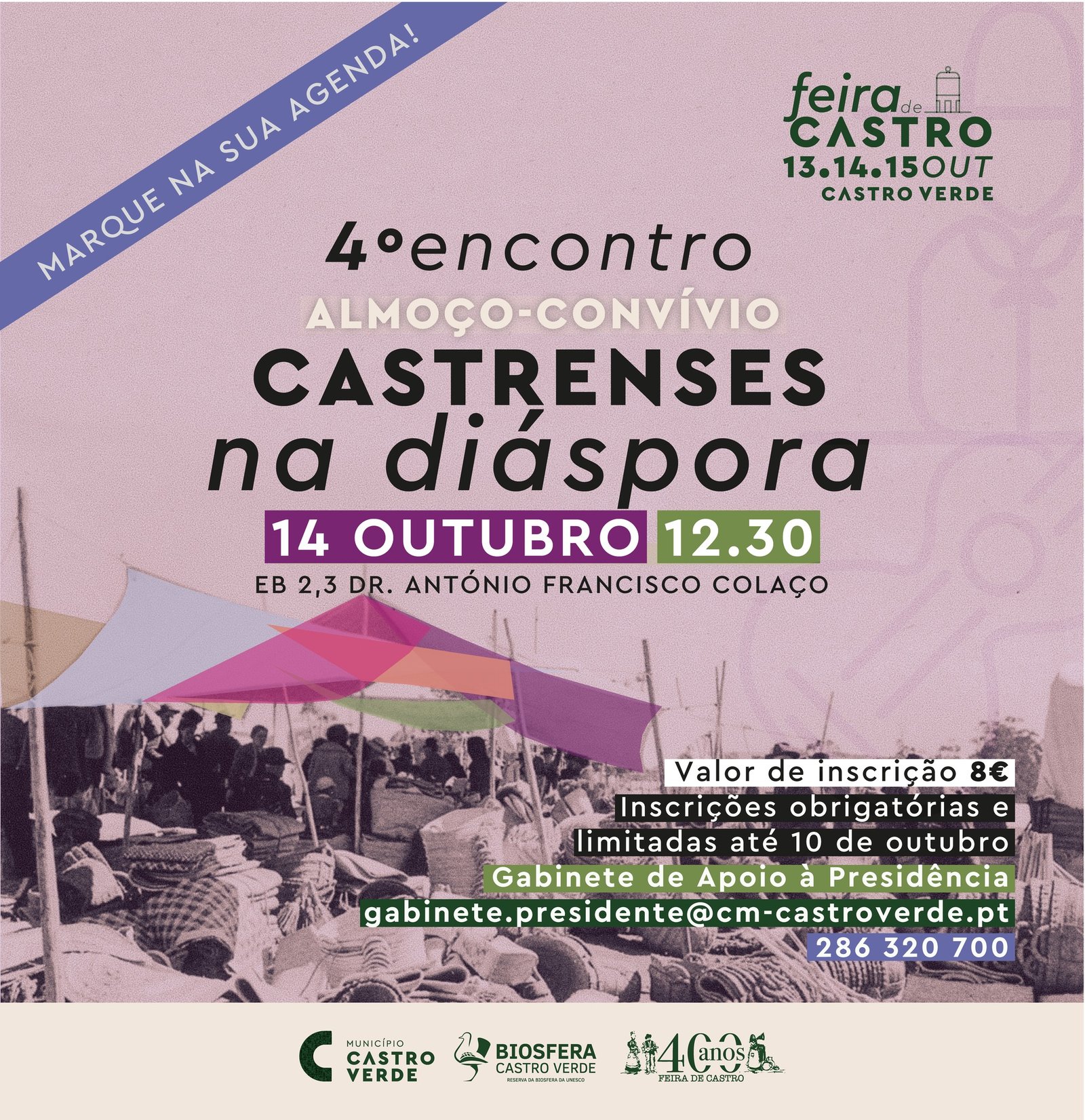 Feira de Castro vai promover almoço-convívio entre castrenses que vivem fora