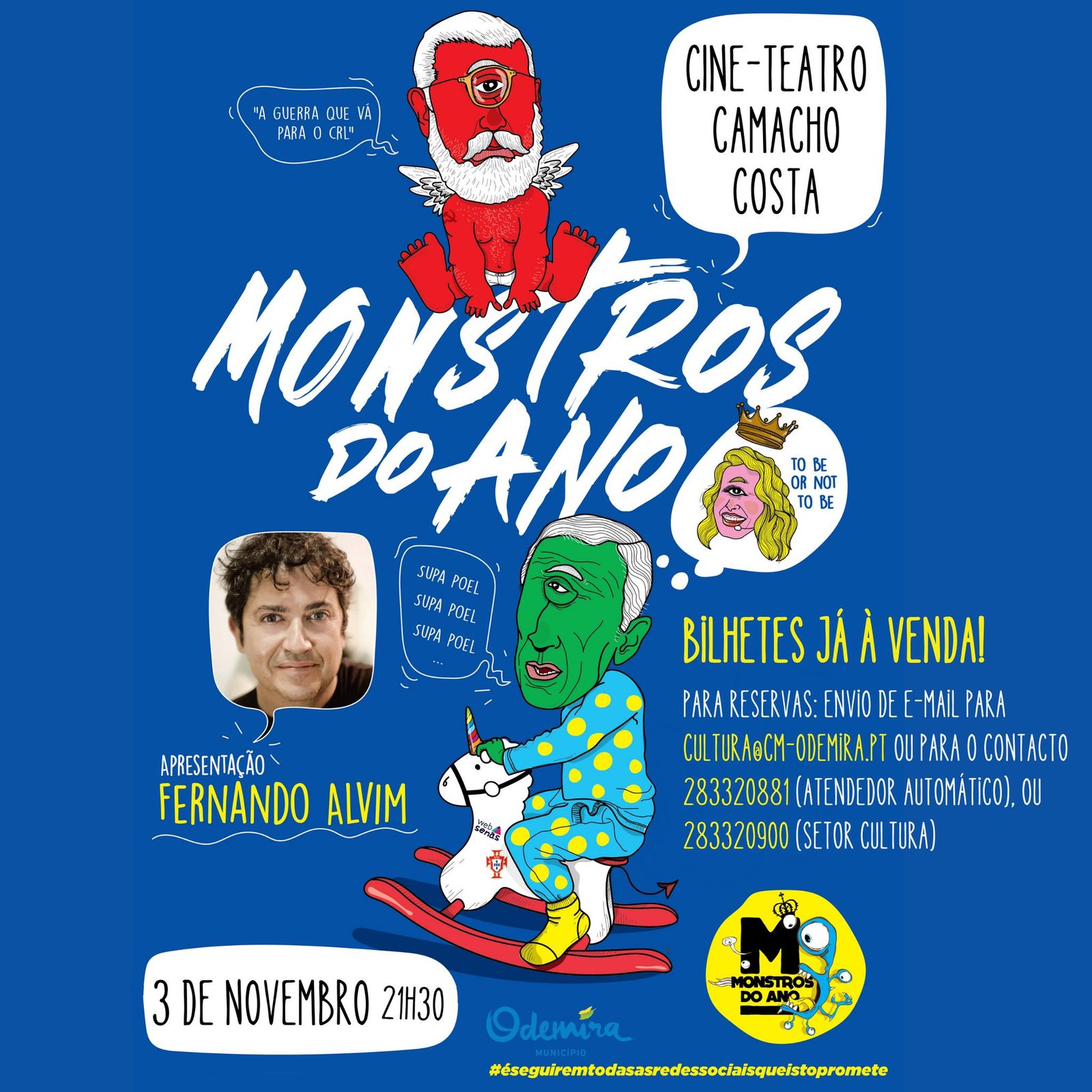 Digressão “Monstros do Ano” passa hoje por Odemira