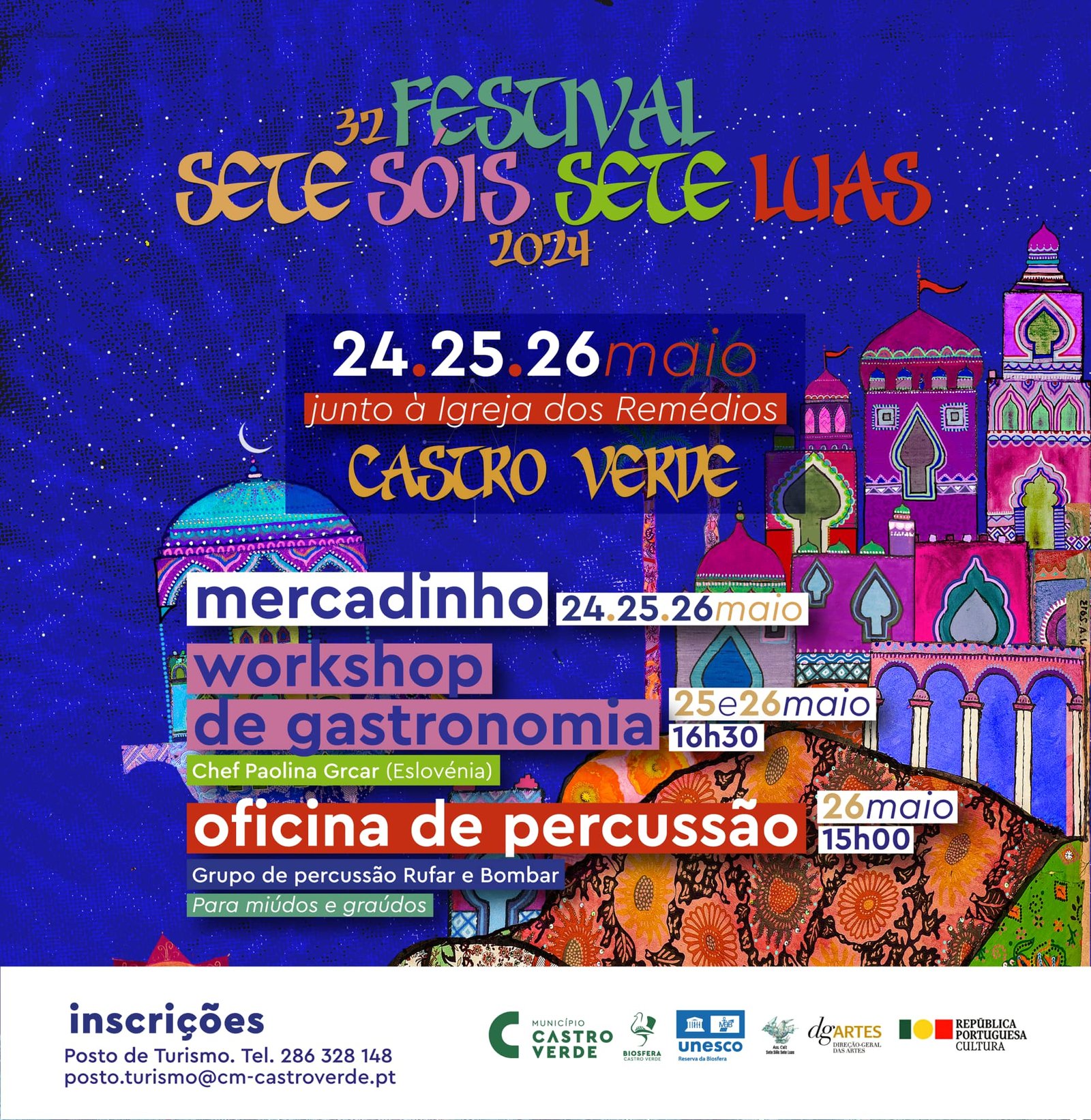 Festival Sete Sóis Sete Luas  anima Castro Verde de hoje até domingo