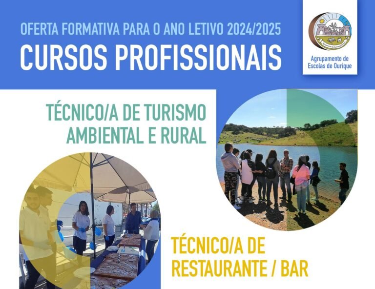 Ourique: Cursos técnico/a de Turismo Ambiental e Rural e Técnico/a de Restaurante/Bar com inscrições abertas