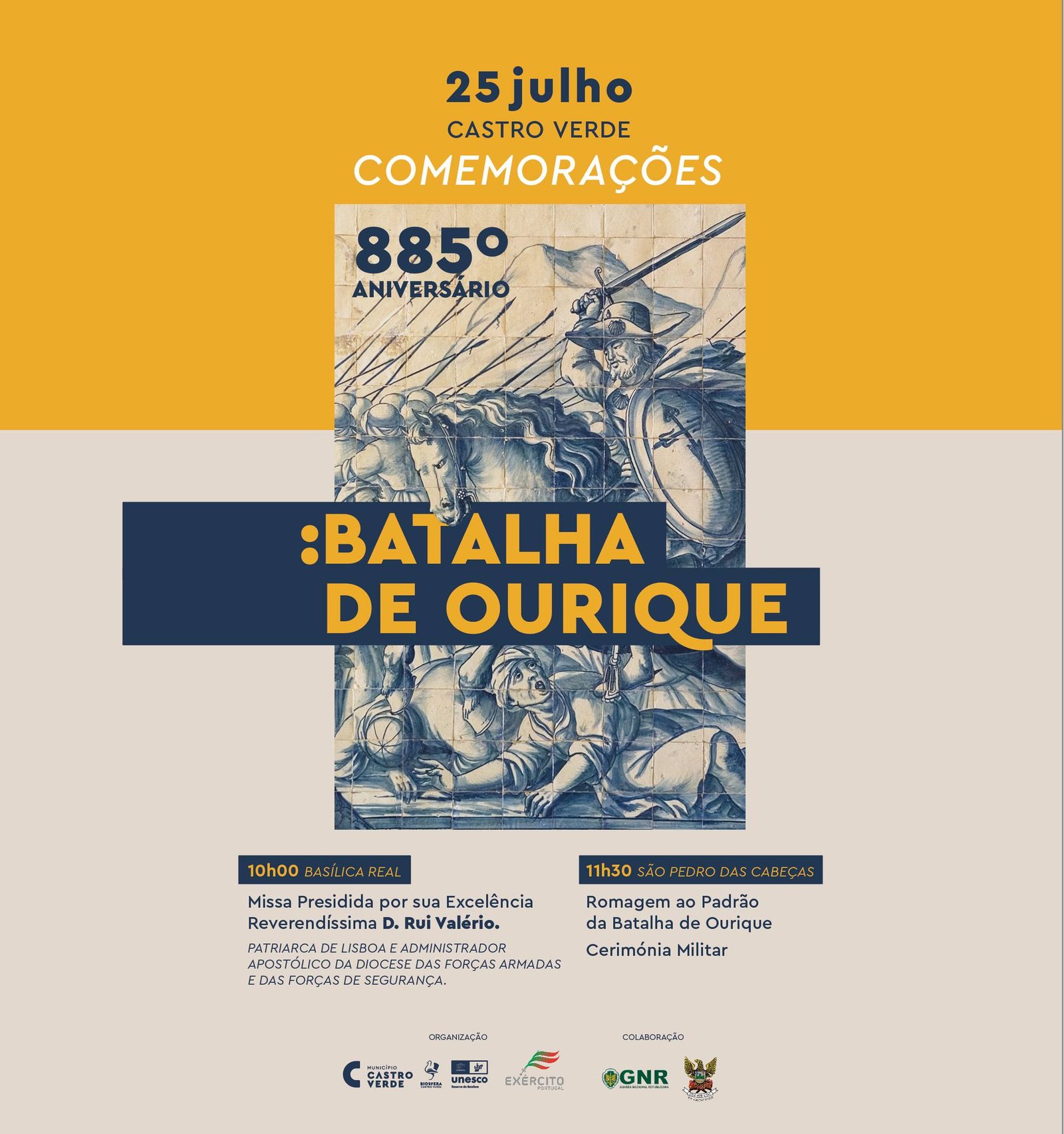 Castro Verde assinala hoje os 885 anos da Batalha de Ourique