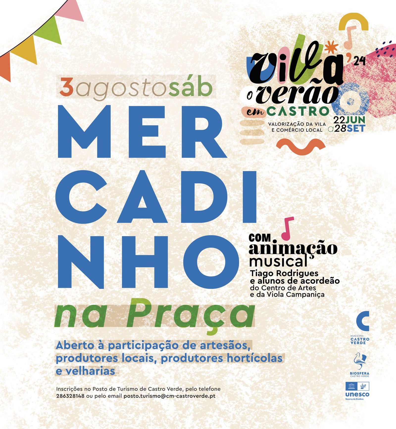 Castro Verde: Hoje há Mercadinho e animação musical