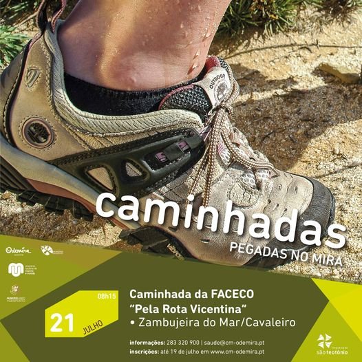 Caminhada da FACECO “Pela Rota Vicentina” agendada para dia 21 de julho