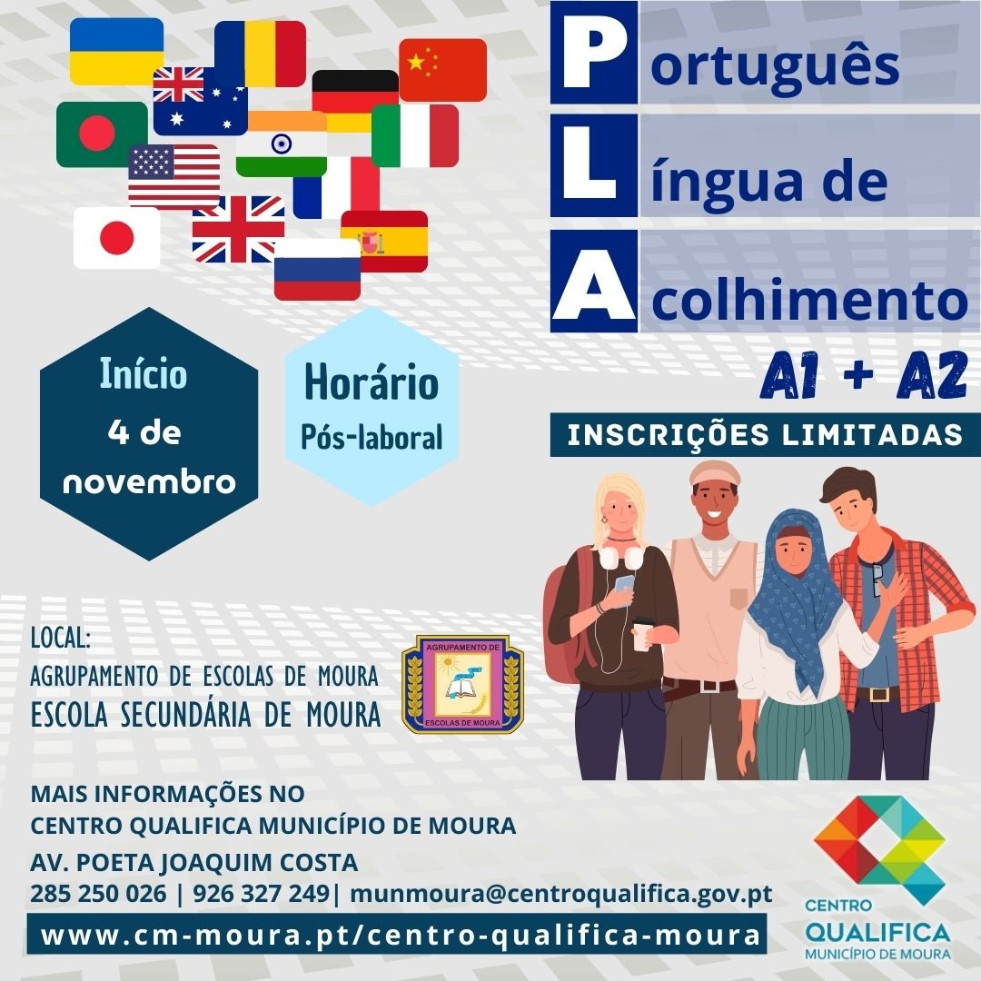 Escola Secundária de Moura promove Curso “Português Língua de Acolhimento”