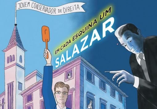 jovem conservador de direita stand up