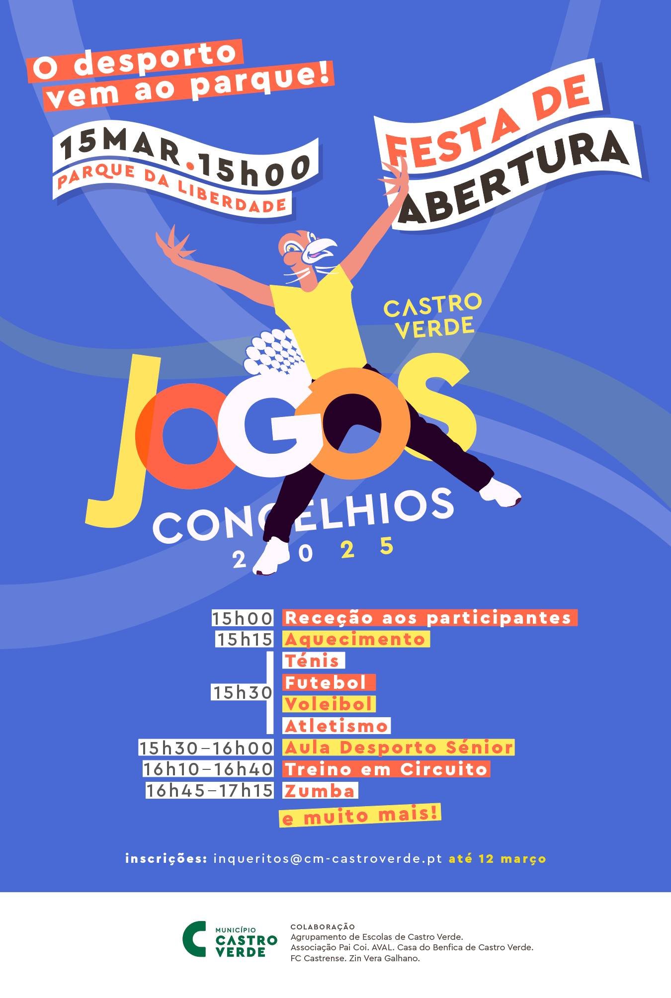 Jogos Concelhios 2025 começam a 15 de Março em Castro Verde