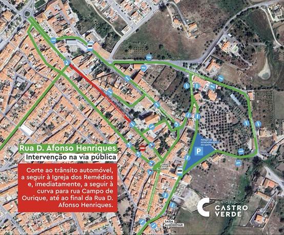 Castro Verde: Há corte de trânsito esta quarta-feira na Rua D. Afonso Henriques