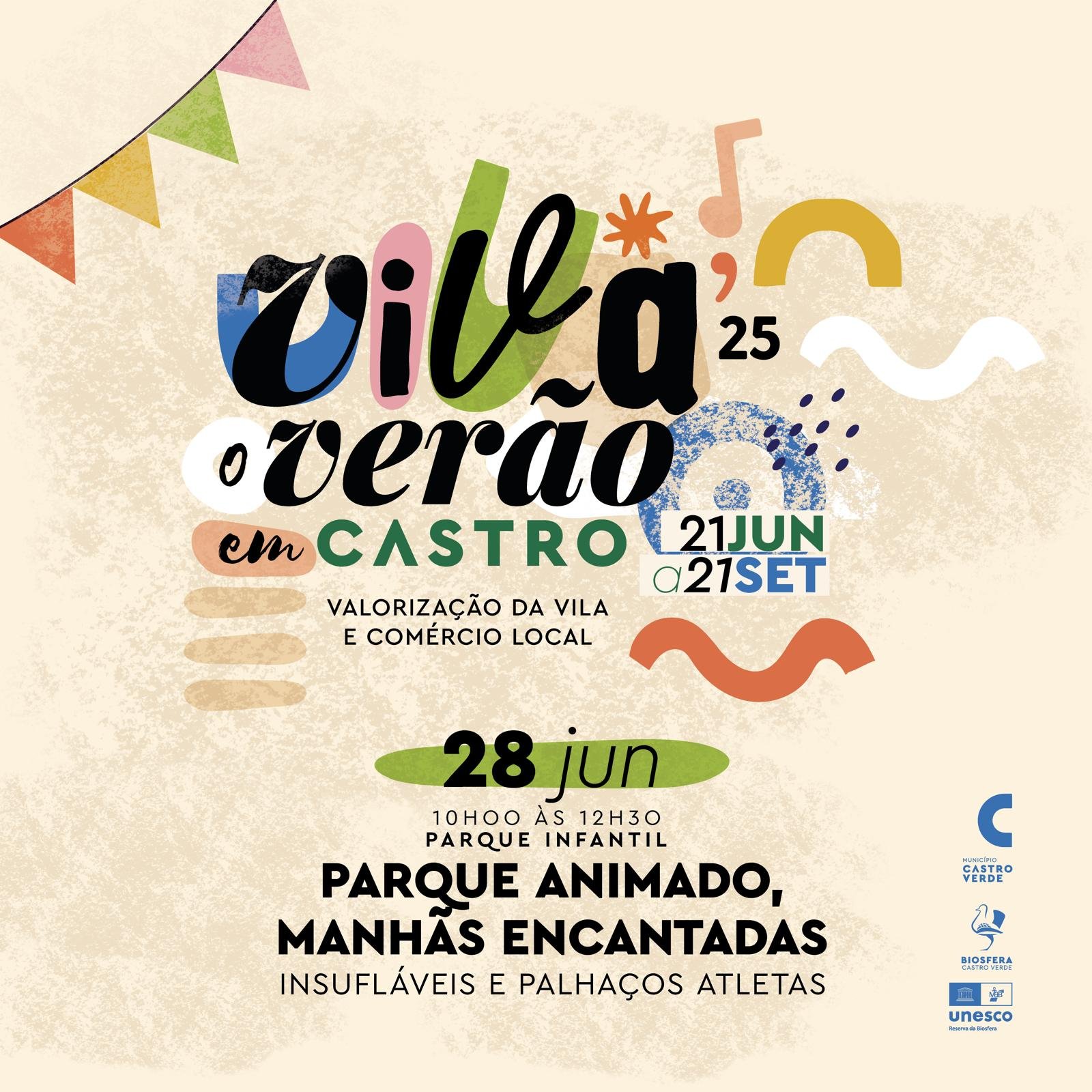 “Parque Animado, Manhãs Encantadas” é o tema de hoje para o “Viva o Verão em Castro!”