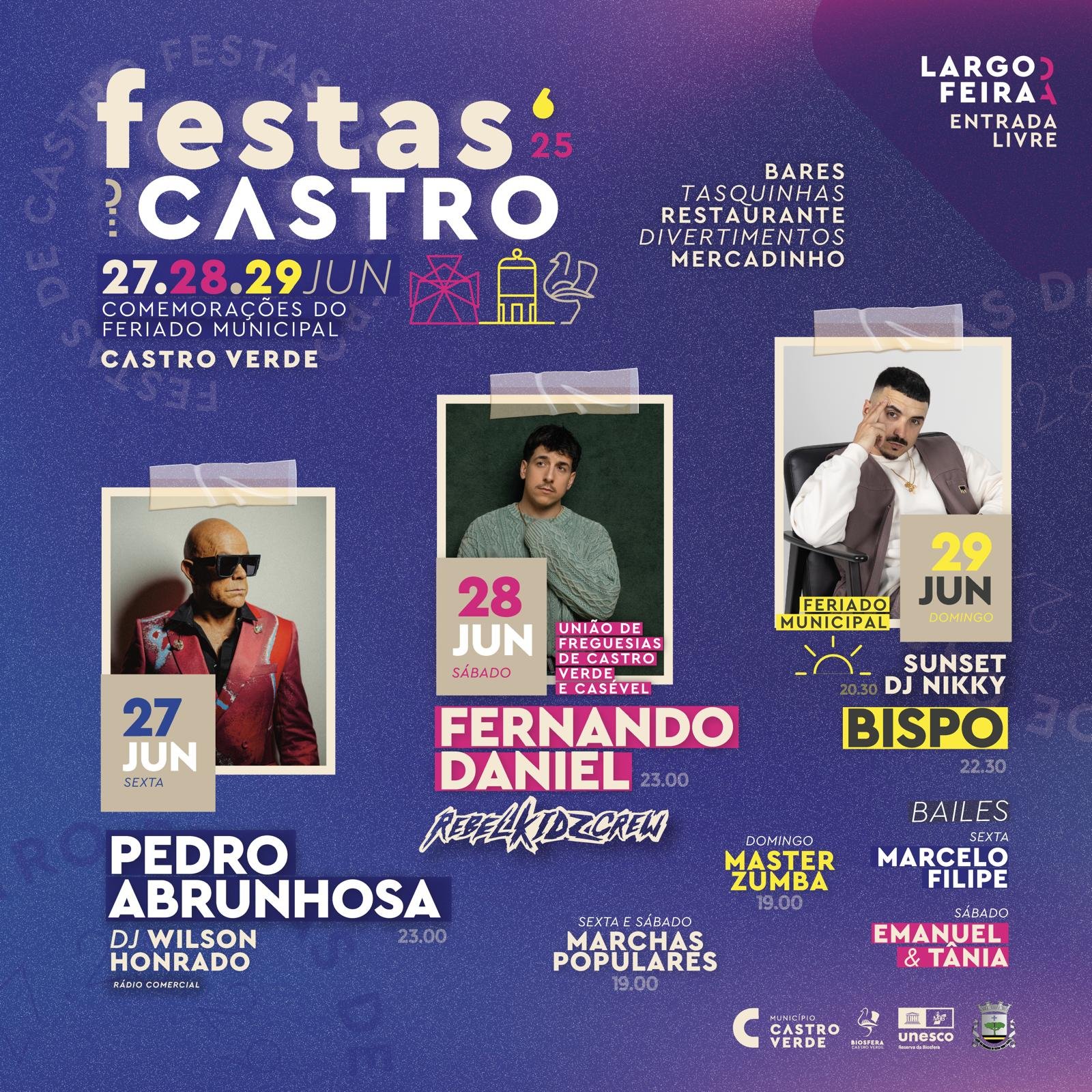 Continuam hoje as Festas de Castro, hoje sobe ao palco Fernando Daniel