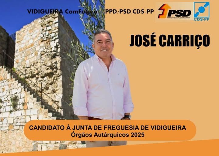 José Carriço é o candidato do PSD à Junta de Freguesia de Vidigueira