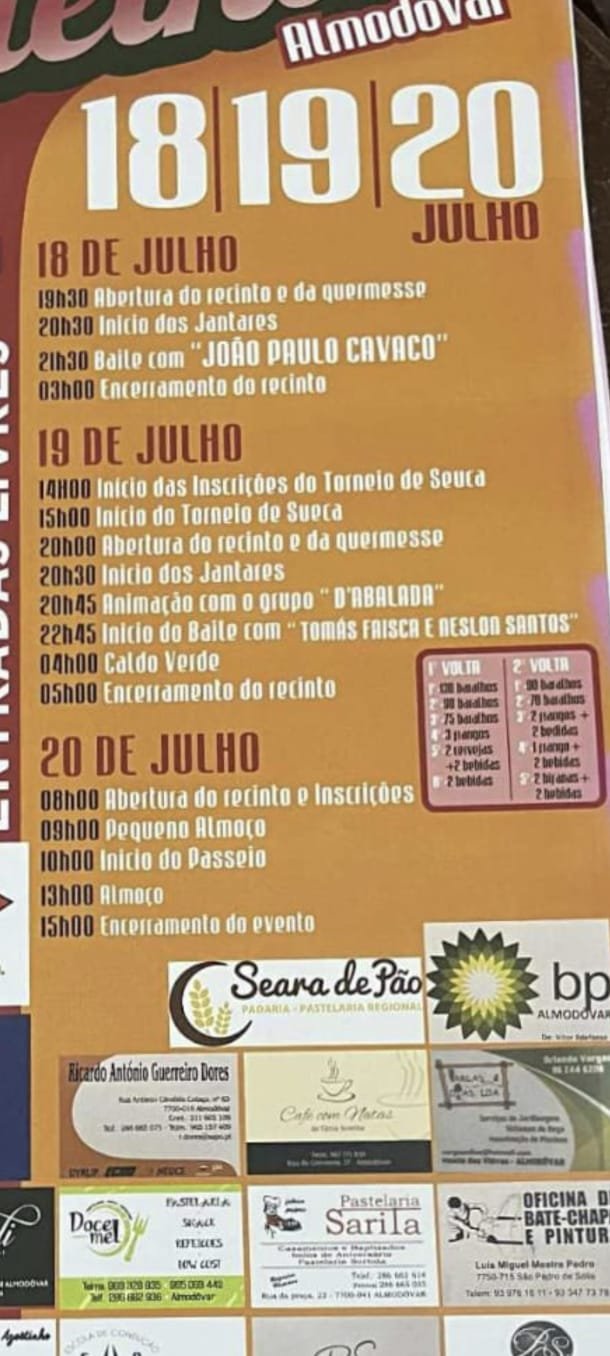 Almodôvar: Festas das Guedelhas prosseguem este sábado