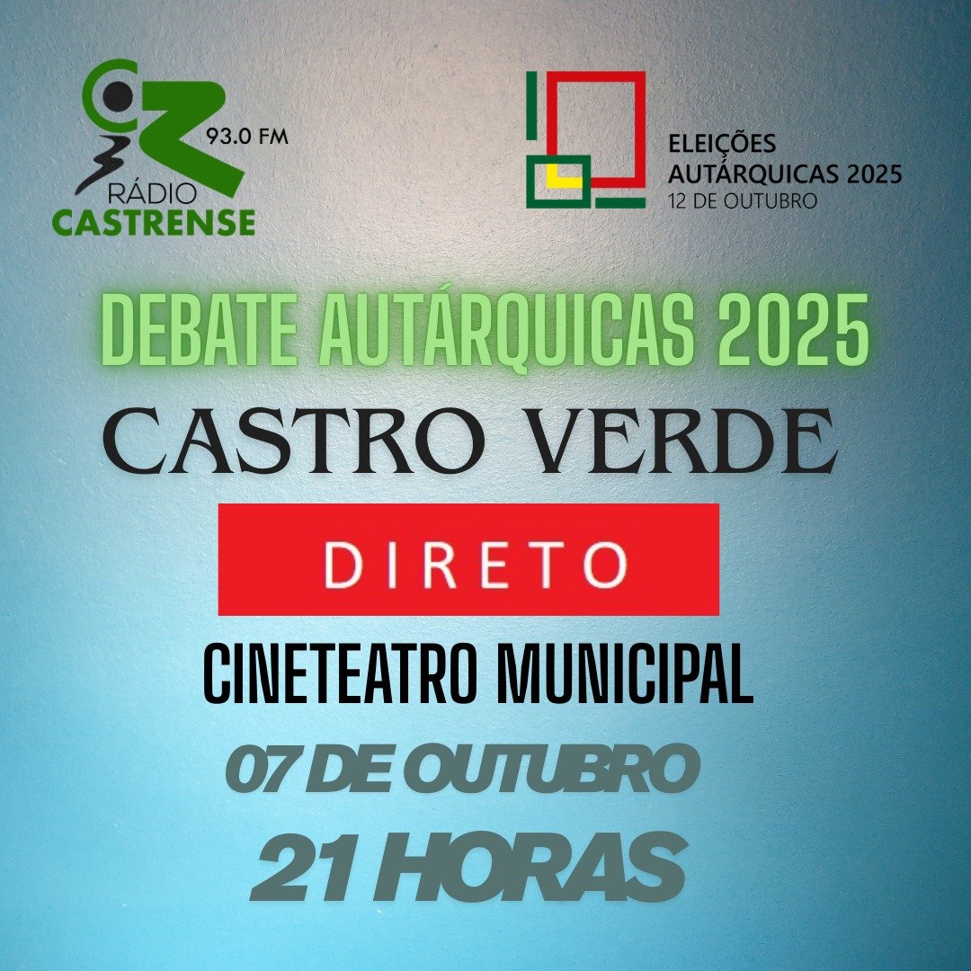 Rádio Castrense promove hoje debate autárquico decisivo sobre o concelho de Castro Verde