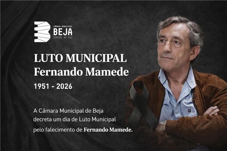 Município de Beja expressa “profundo pesar” pelo falecimento de Fernando Mamede e decreta um dia de Luto Municipal