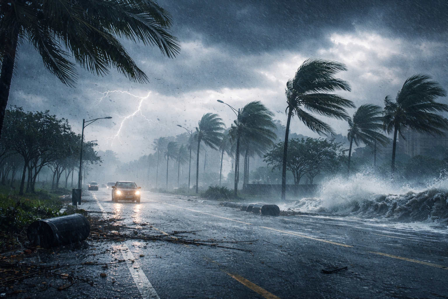 Depressão ORIANA agrava estado do tempo com chuva forte, vento e risco de inundações