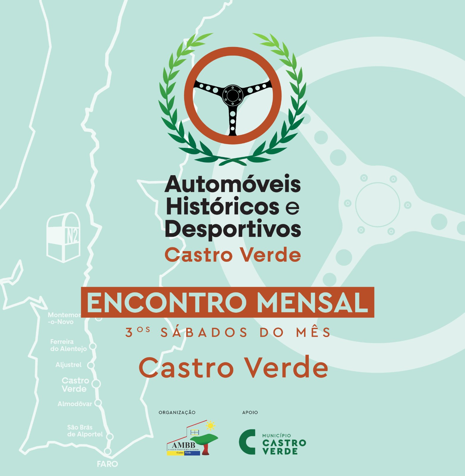 Castro Verde recebe encontro de automóveis históricos e desportivos este sábado