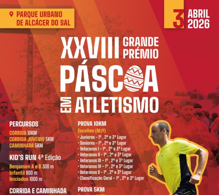 Inscrições chegam à reta final para o XXVIII Grande Prémio da Páscoa em Atletismo em Alcácer do Sal