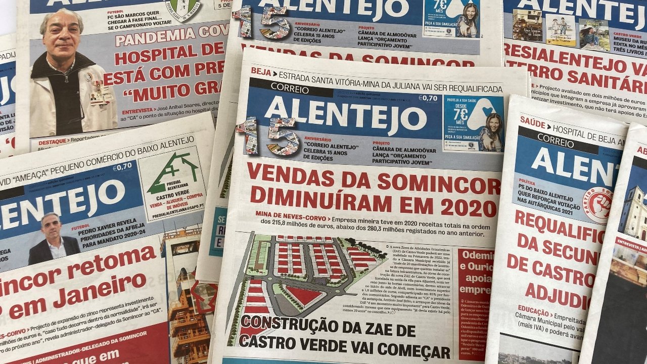 Jornal “Correio Alentejo” celebra hoje 20 anos de notícias, paixão e Campo Branco