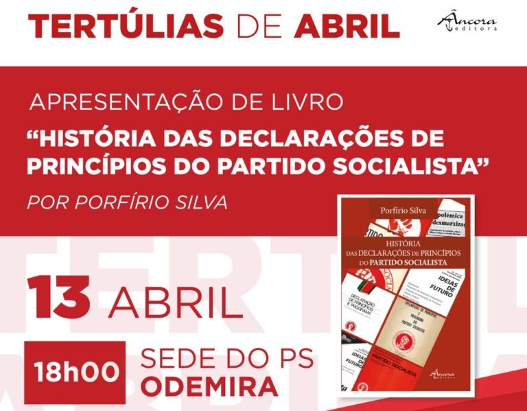 PS de Odemira promove “Tertúlias de Abril” com apresentação de livro de Porfírio Silva