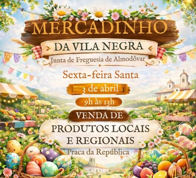 Mercadinho da Vila Negra anima Almodôvar nesta Sexta-feira Santa