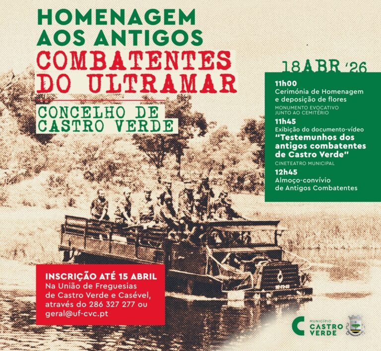 Castro Verde homenageia antigos combatentes do concelho a 18 de abril