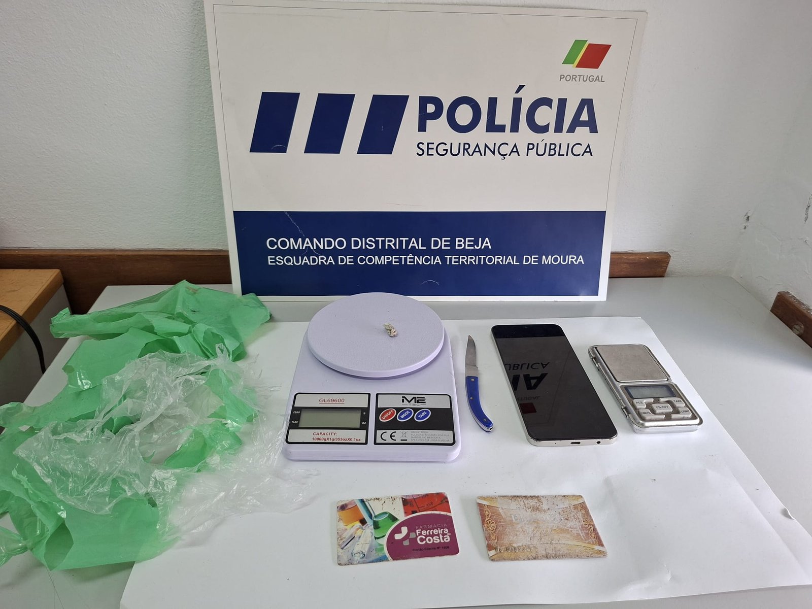 PSP detém homem de 55 anos por tráfico de droga em Moura