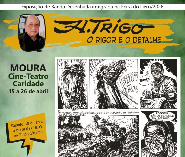 Feira do Livro de Moura recebe exposição de Banda Desenhada de Augusto Trigo