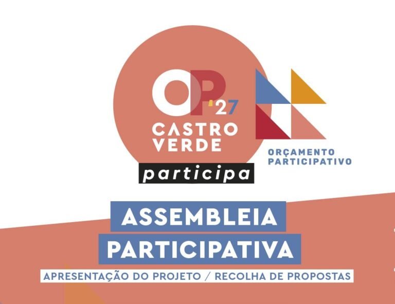 Assembleia Participativa do OP 2027 realiza-se hoje em Entradas
