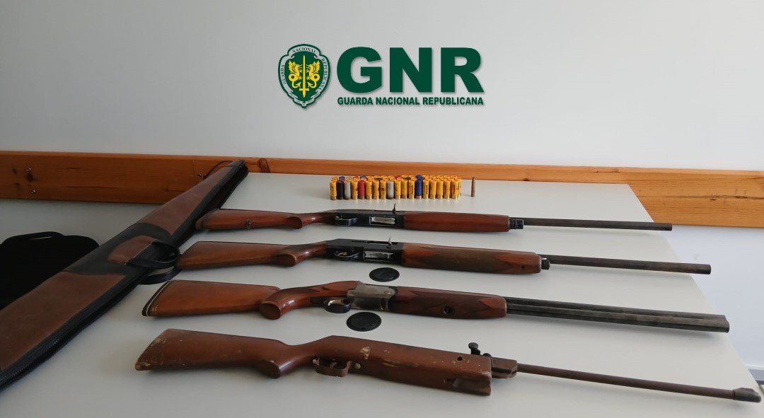 Pias: GNR apreende armas de fogo no âmbito de investigação por ameaça qualificada em Serpa