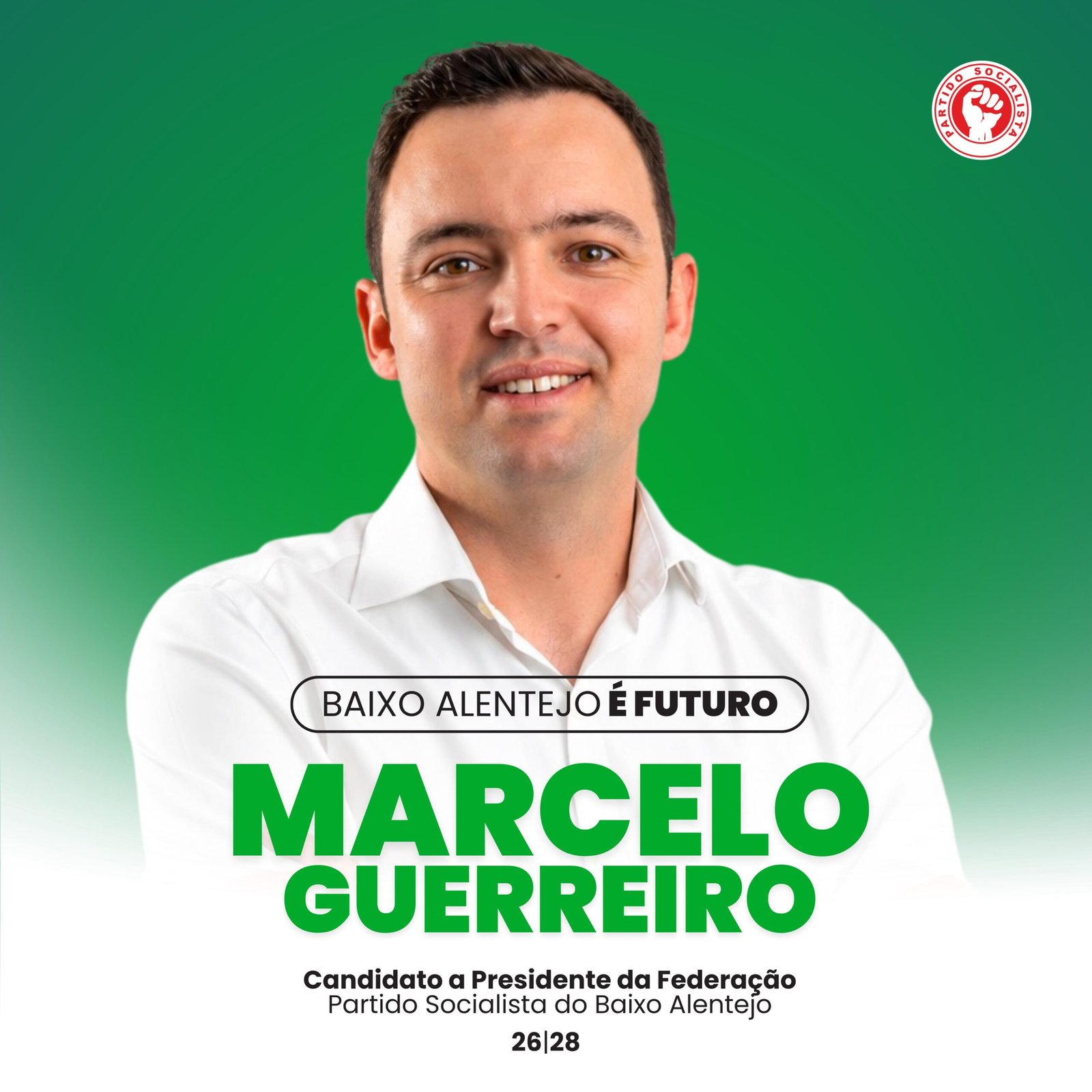 Marcelo Guerreiro anuncia candidatura à Federação do Baixo Alentejo do PS sob lema “O Baixo Alentejo é Futuro”