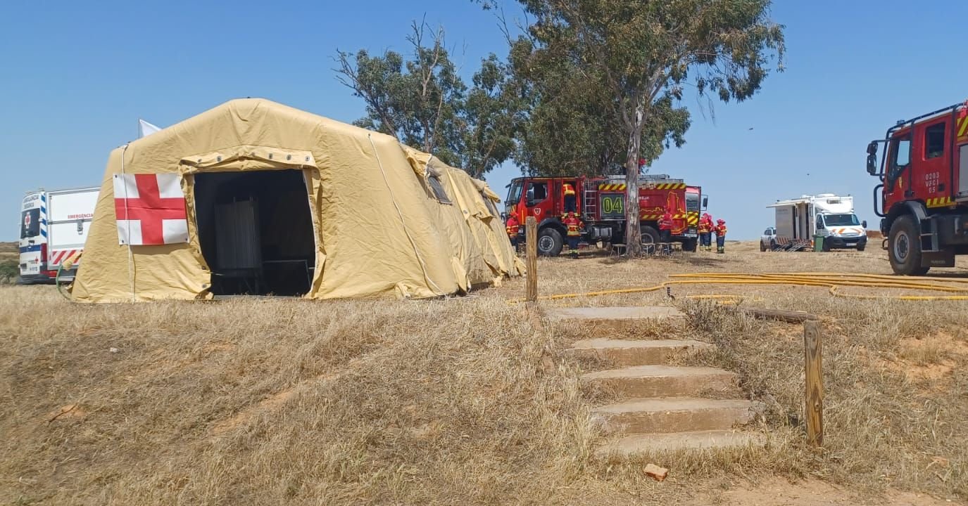 Exercício de proteção civil mobiliza cerca de 120 operacionais na Cabeça de Ferro em Beja