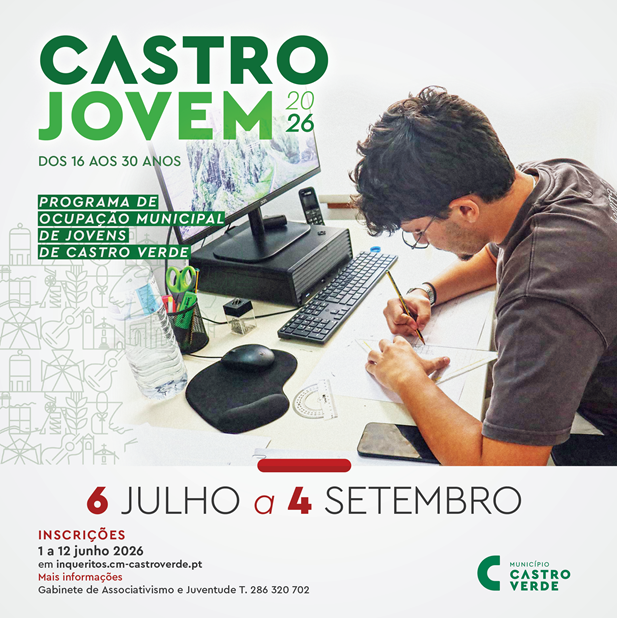 Castro Verde abre inscrições para programa “Castro Jovem 2026”