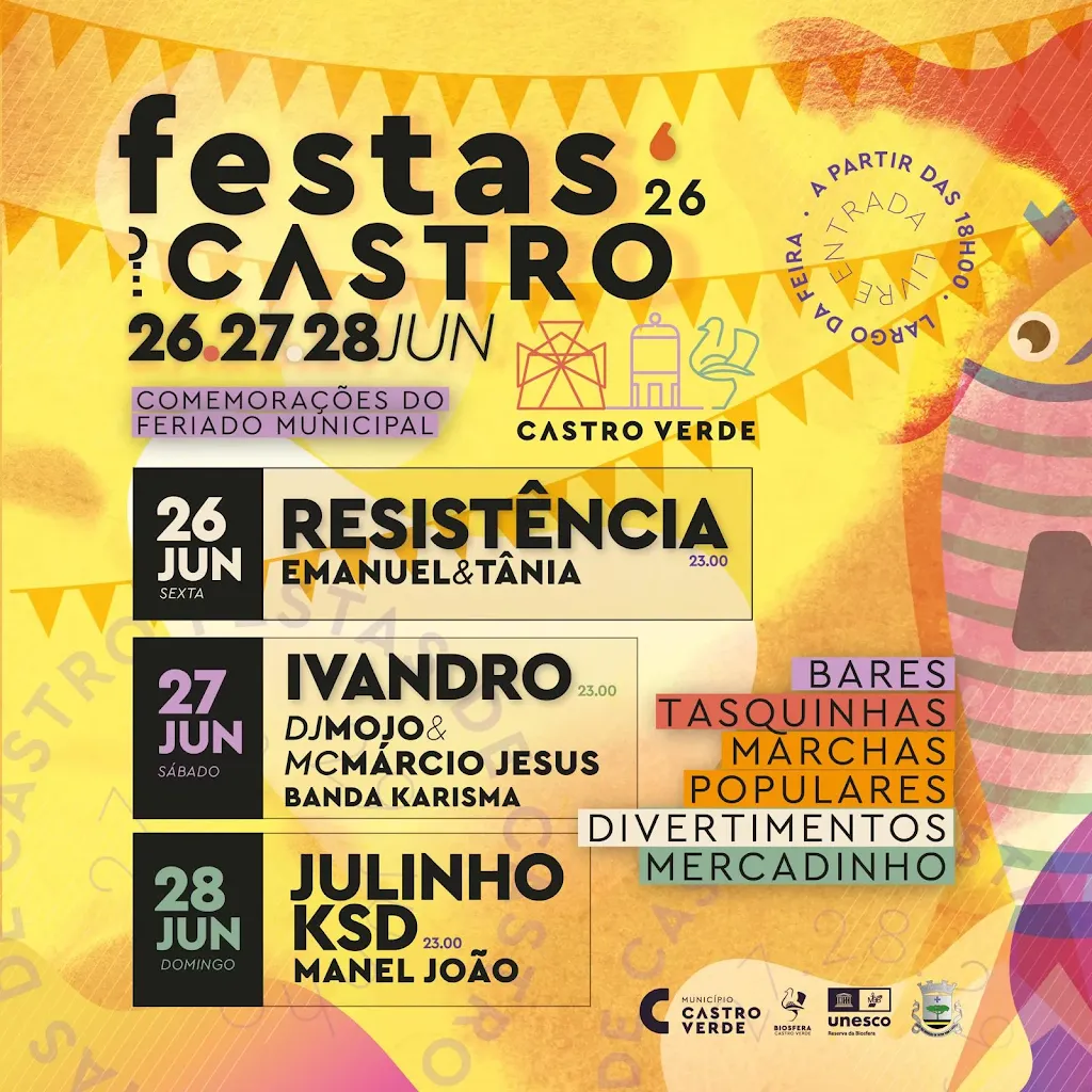 Festas de Castro começam esta sexta-feira ao som dos míticos Resistência