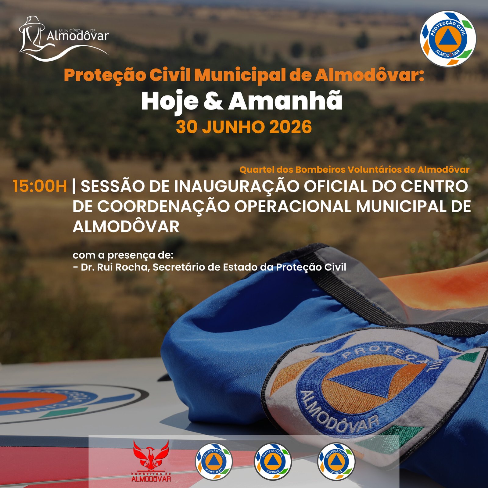 Novo Centro de Coordenação Operacional Municipal da Proteção Civil de Almodôvar é inaugurado esta terça feira