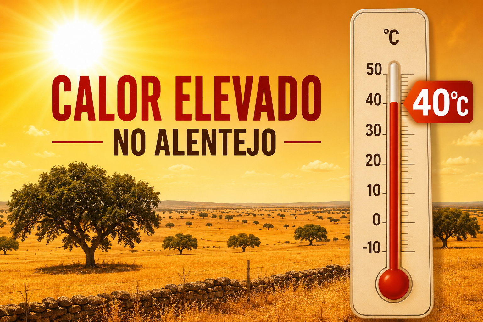 Vaga de calor pode trazer temperaturas até aos 43 graus ao Alentejo