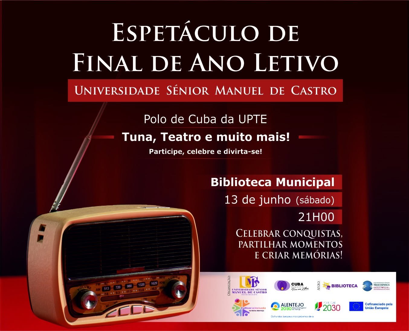 Cuba: Universidade Sénior Manuel de Castro encerra ano letivo com espetáculo na Biblioteca Municipal