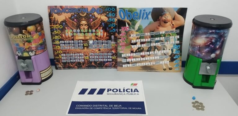 PSP apreende duas máquinas de jogo ilegal em estabelecimento de Moura