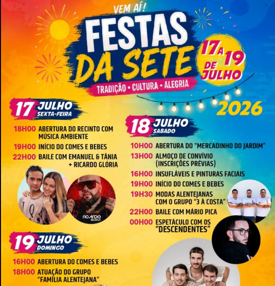 Festas da Sete arrancam hoje com três dias de música, tradição e convívio