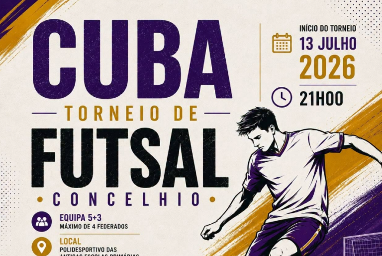 Torneio de Futsal Concelhio de Cuba arranca a 13 de julho com inscrições abertas até dia 10