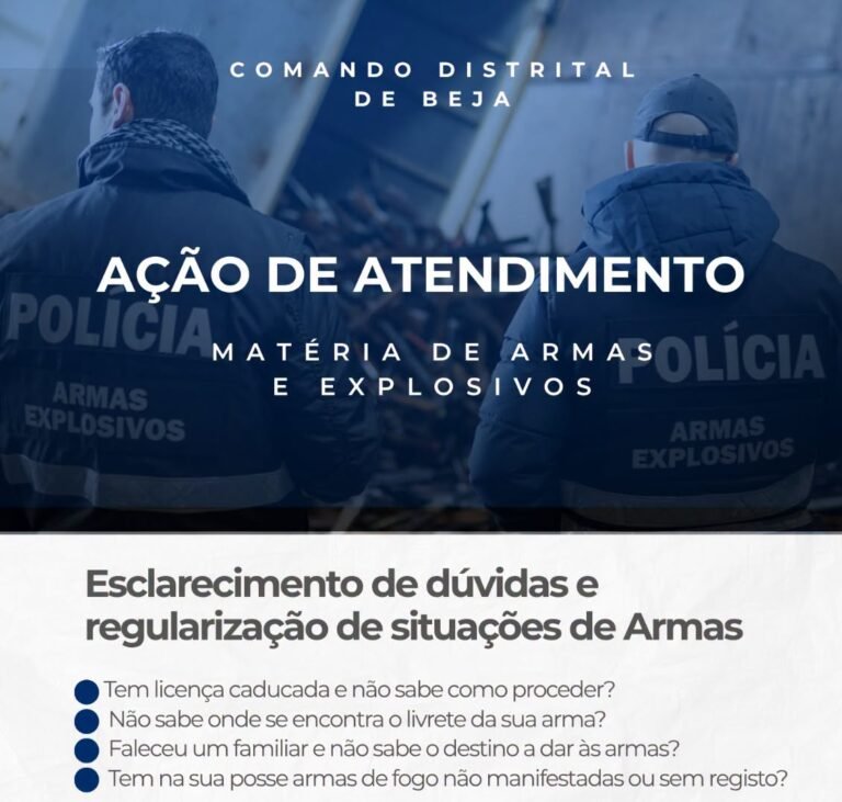 PSP promove ação para entrega e regularização de armas de fogo em Almodôvar