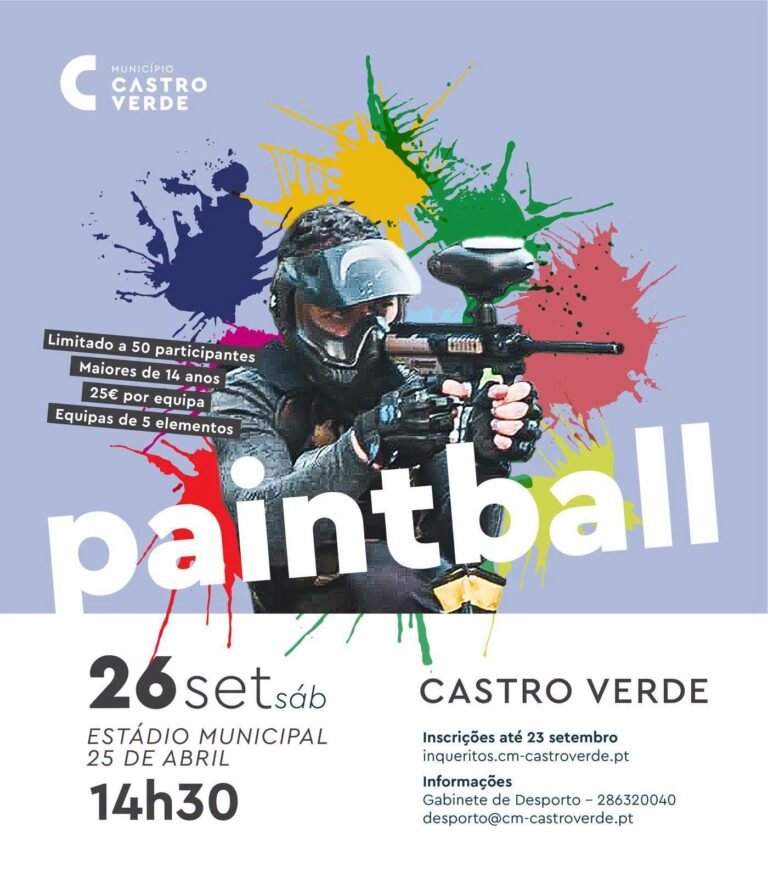 Castro Verde recebe iniciativa de Paintball no Estádio Municipal 25 de Abril