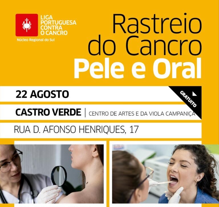 Castro Verde recebe hoje rastreio gratuito do cancro da pele e oral