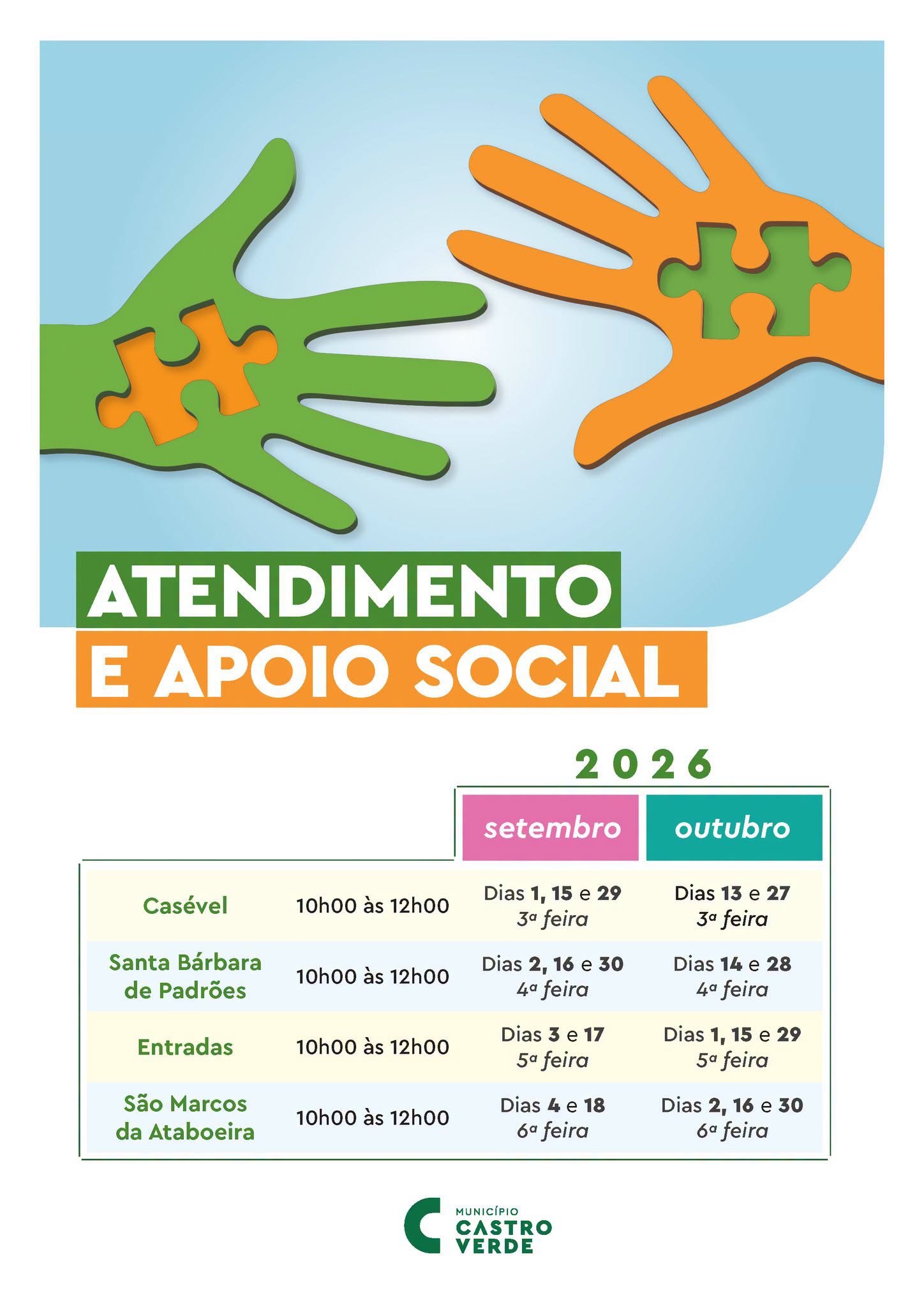 Freguesias de Castro Verde recebem atendimento e apoio social