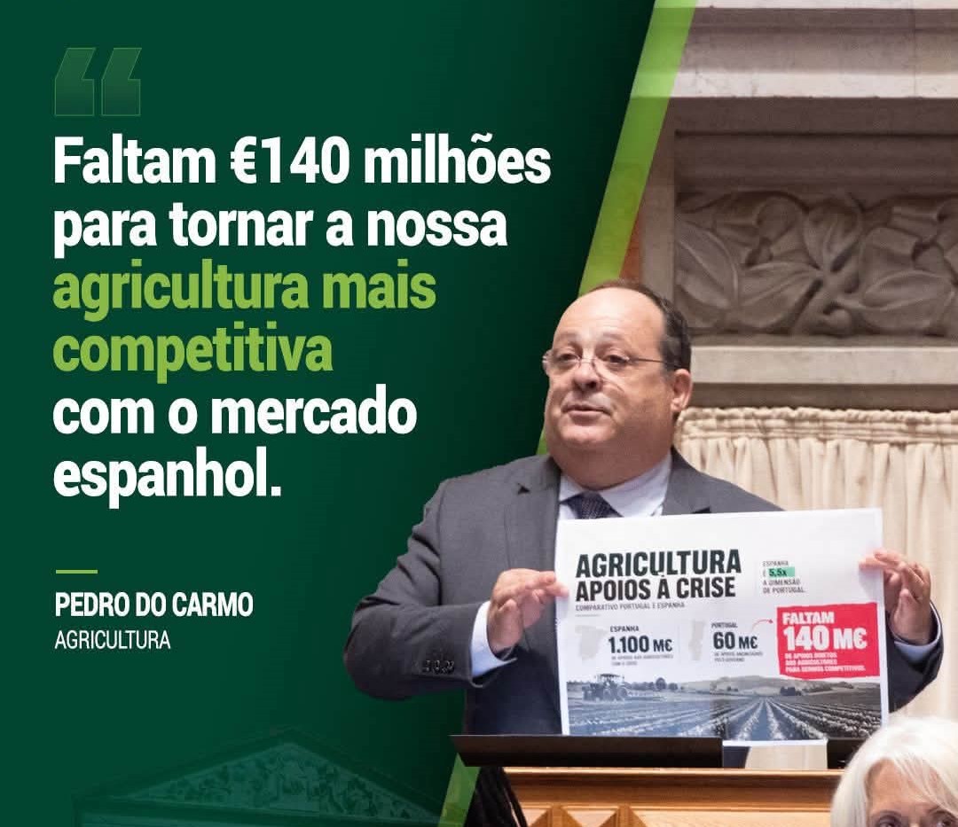 Pedro do Carmo disse a Luís Montenegro que o OE para o setor agrícola “é desastroso”